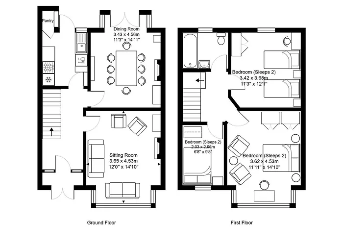 New Large & Stylish-3bed-sleeps 6-by Fabaccommodation * Bristol