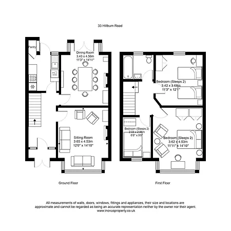 Large & Stylish-3bed-sleeps 6-by Fabaccommodation * Bristol